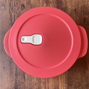 Tupperware Crystalwave Divided Mic Container Coral/Pink 3859A-2 NOB